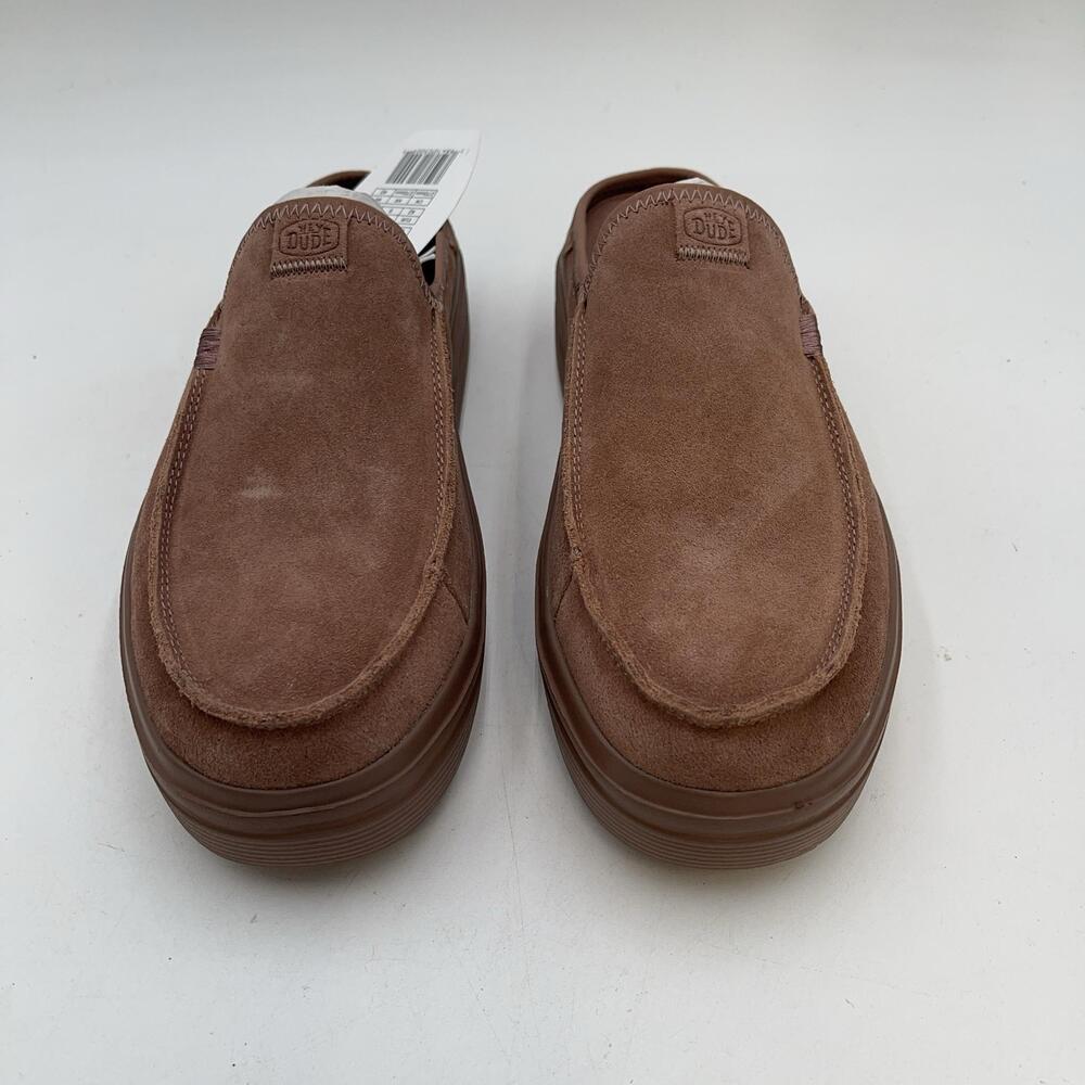 Hey Dude Austin Lift Classic Shoes Womens Brown Suede Slip On Loafers Size 11